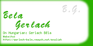 bela gerlach business card